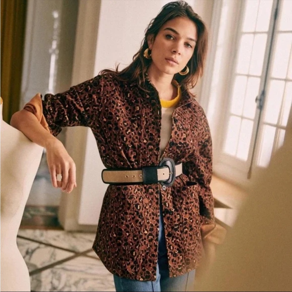 Sezane Will Jacket leopard XS